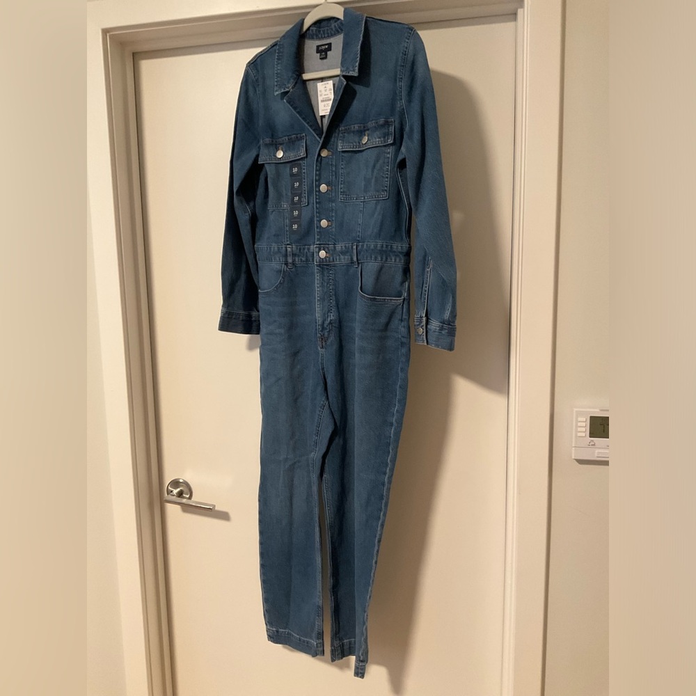 NWT JCrew Denim Jumpsuit Size 10